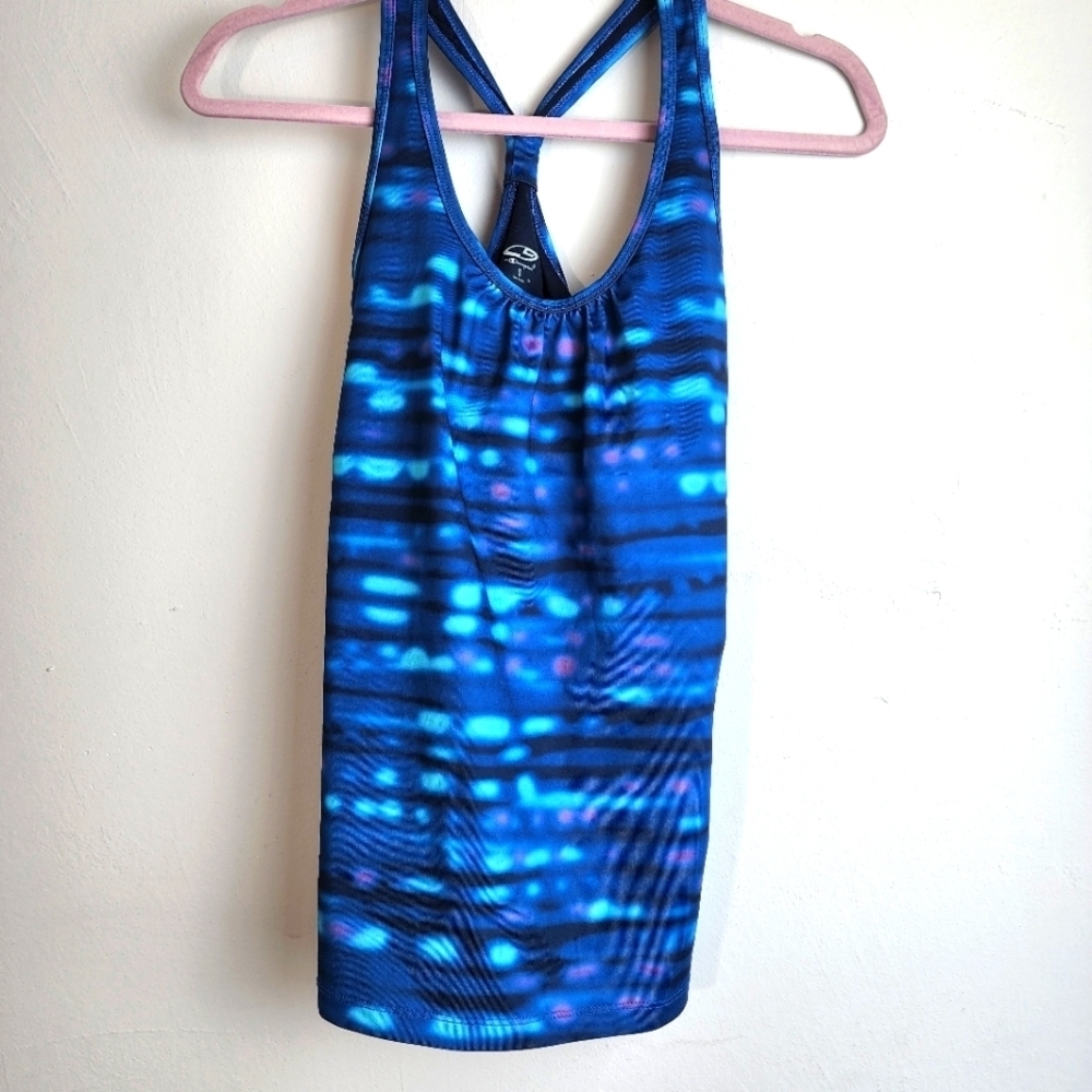 Champion Blue Racerback Work Out Women's Tank Size S